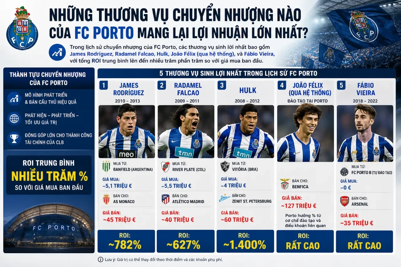 Giải Mã Mô Hình Kinh Doanh FC Porto: Từ Học Viện Đào Tạo Ngôi Sao Đến Cỗ Máy Chuyển Nhượng Triệu Đô