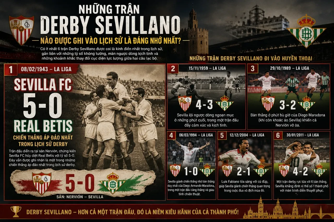 Bầu không khí căng thẳng kịch tính trong một trận đụng độ Derby Sevillano giữa Sevilla và Real Betis