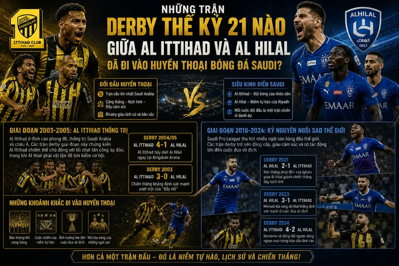 Lịch Sử Siêu Kinh Điển Saudi: Những Đại Chiến Kịch Tính Nhất Giữa Al Ittihad và Al Hilal