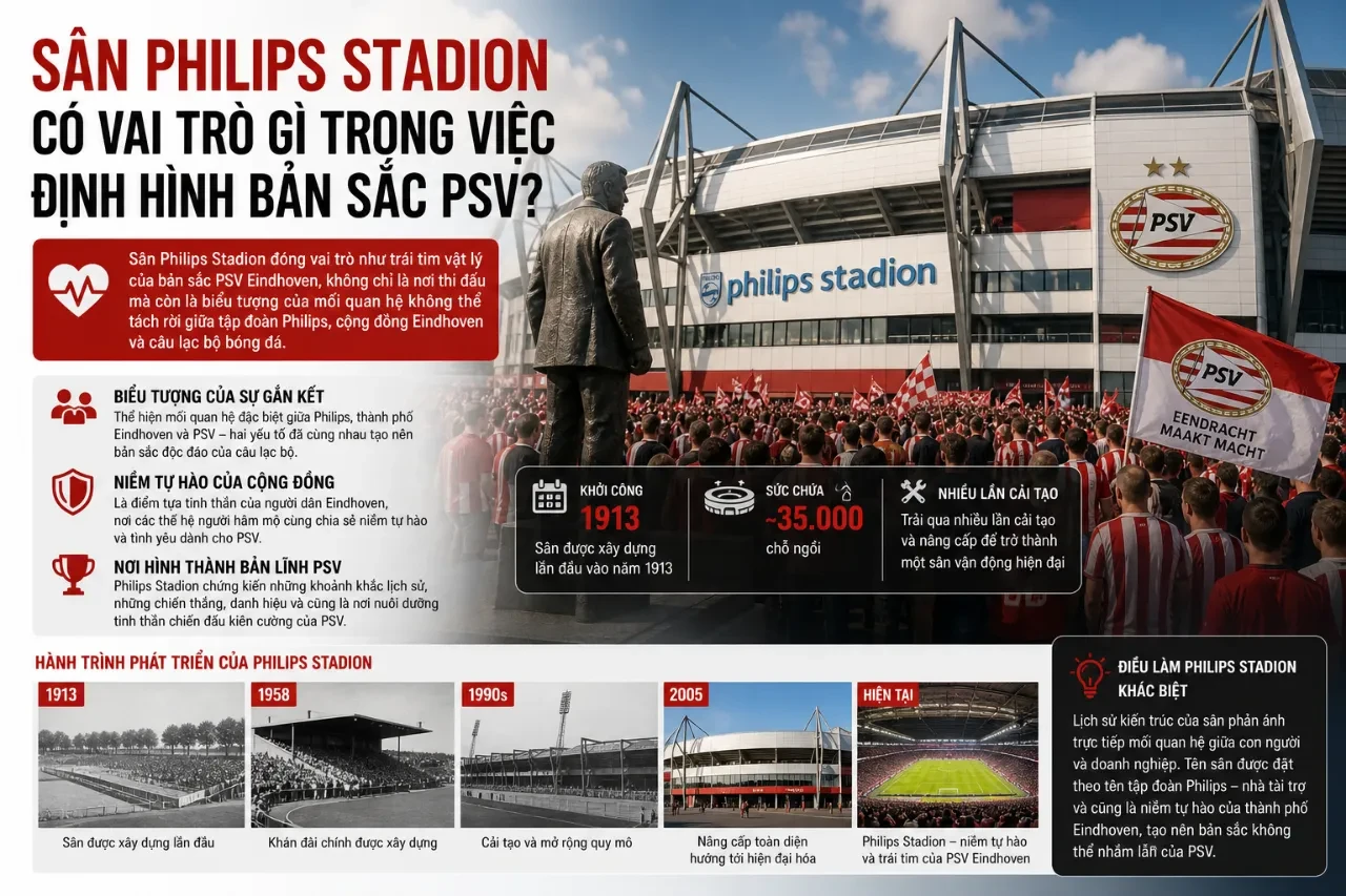 Giải Mã Bản Sắc PSV Eindhoven: Triết Lý Tấn Công Tổng Lực Và Văn Hóa Cổ Vũ Không Giống Ai