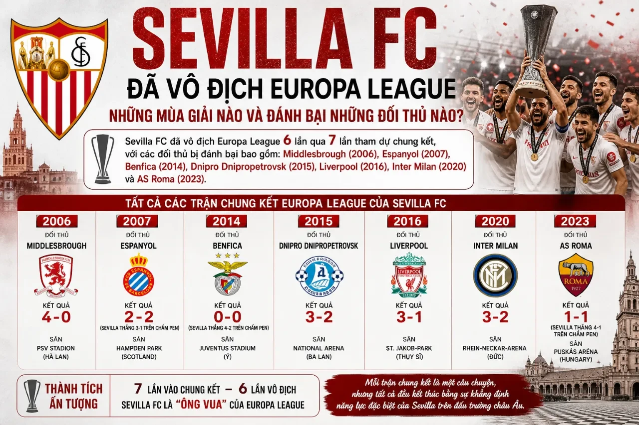 Danh Hiệu & Thành Tích Sevilla FC: Từ La Liga Đến Ngôi Vương Europa League
