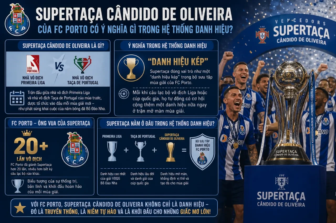 Tổng Hợp Toàn Bộ Danh Hiệu & Thành Tích Lịch Sử FC Porto: Từ Primeira Liga Đến Champions League