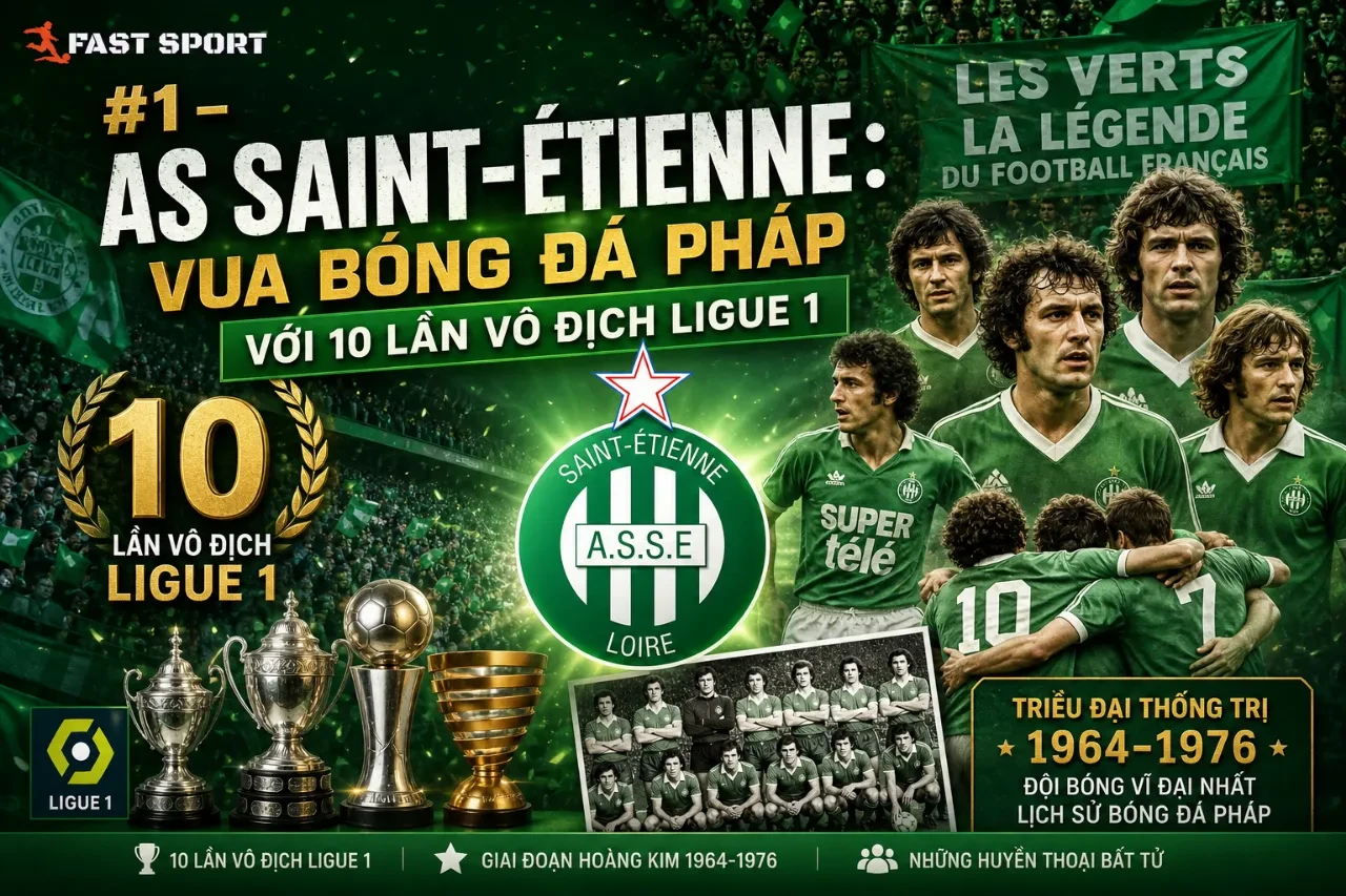 Top 10 CLB Vô Địch Ligue 1 Nhiều Nhất Lịch Sử: Từ Saint-Étienne Đến PSG
