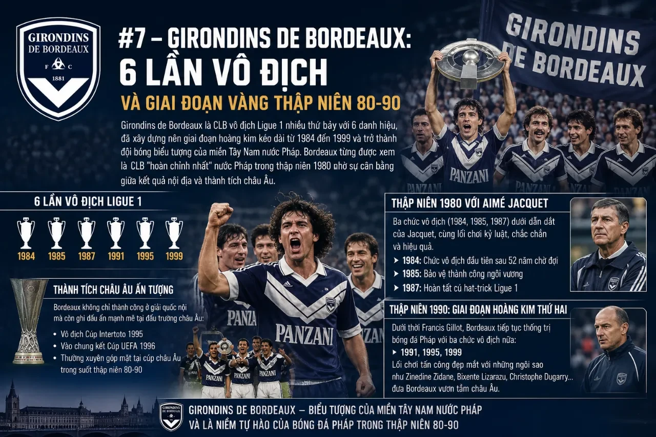 Khán đài rực lửa cờ hoa của người hâm mộ câu lạc bộ Bordeaux cổ vũ đội bóng