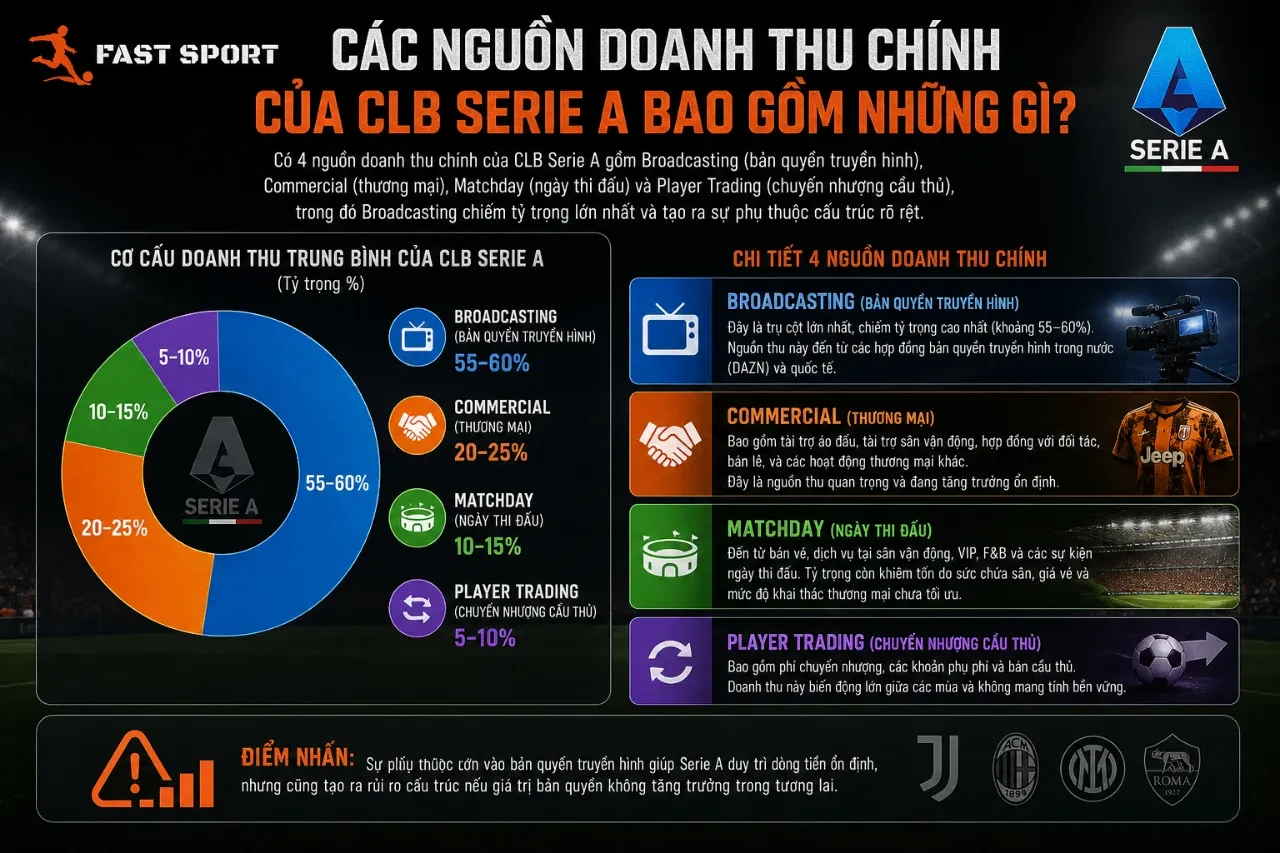 Giải Mã Mô Hình Kinh Tế Bóng Đá Ý: Bản Quyền Truyền Hình, Cấu Trúc Sở Hữu CLB Serie A và Bài Toán Tài Chính