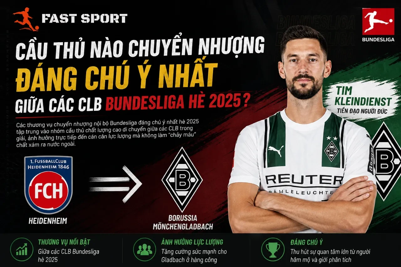 Cầu thủ nào chuyển nhượng đáng chú ý nhất giữa các câu lạc bộ Bundesliga hè 2025?