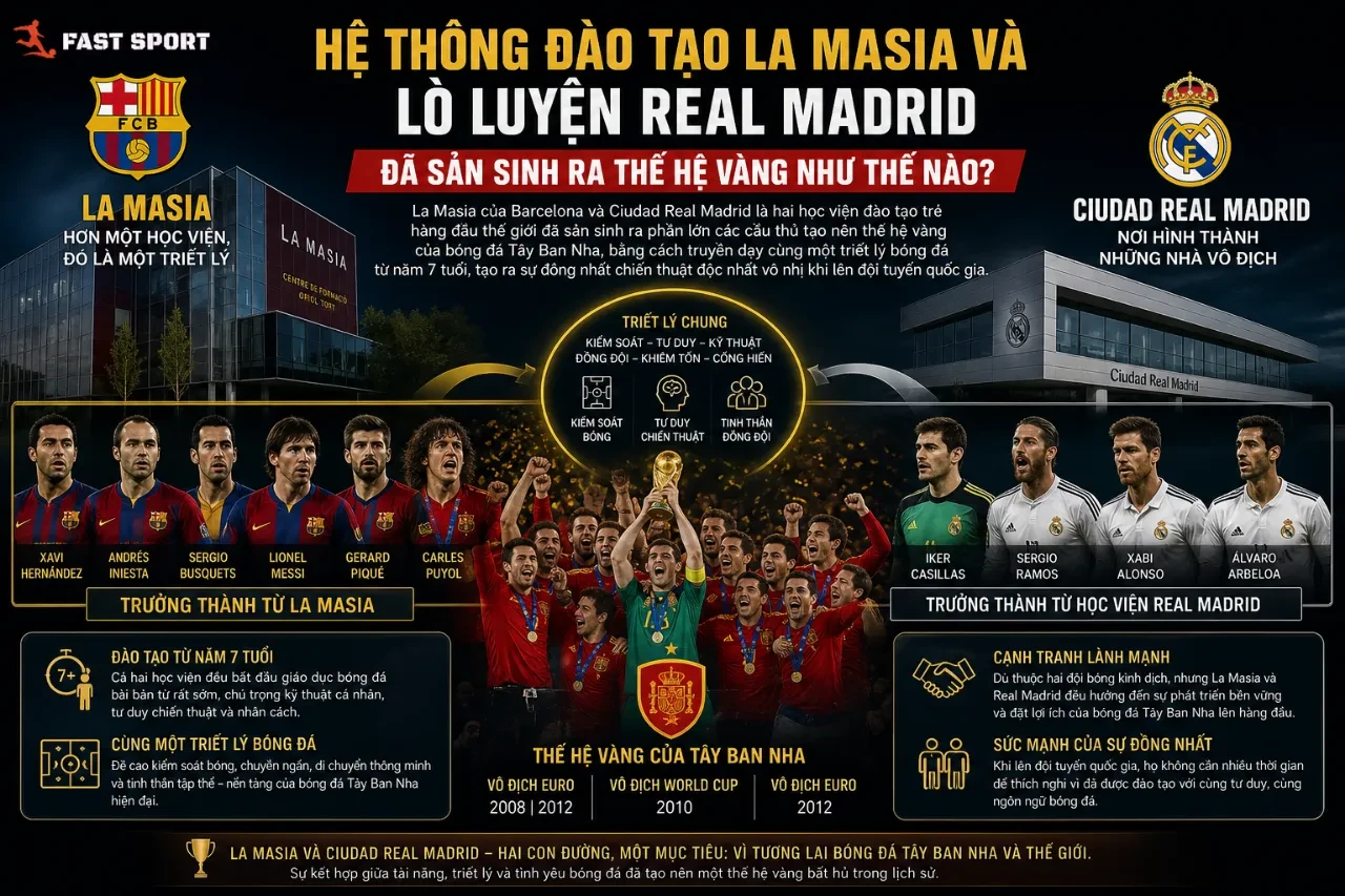 Toàn cảnh học viện bóng đá trẻ hiện đại với các sân cỏ xanh mướt cho cầu thủ tập luyện