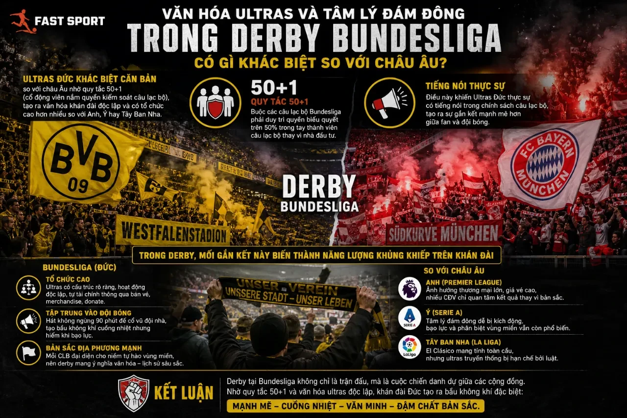 Văn hóa cổ động viên Ultras tạo nên bản sắc độc đáo tại các khán đài nước Đức