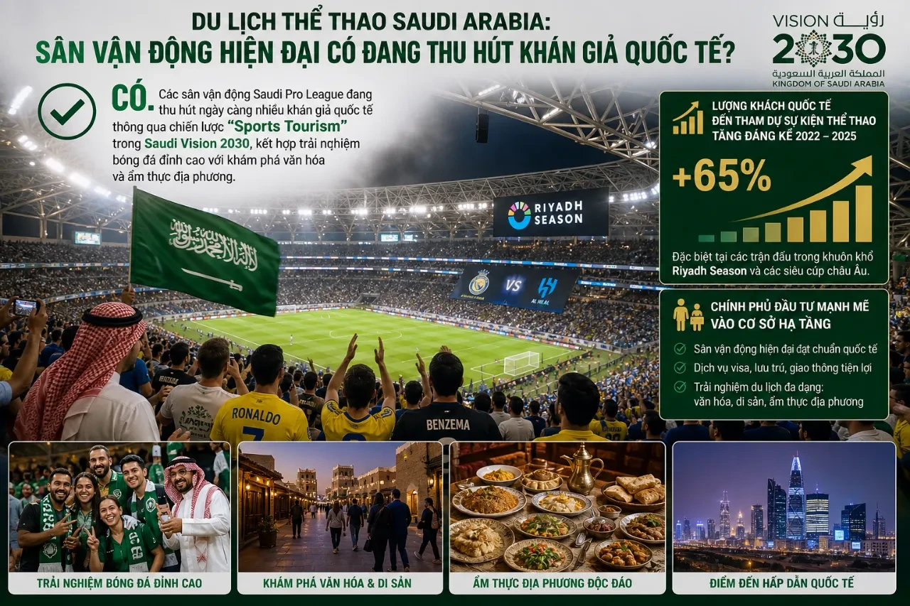 Khám Phá Top Sân Vận Động Hiện Đại Nhất Tại Saudi Pro League: Kiến Trúc & Đẳng Cấp Thế Giới