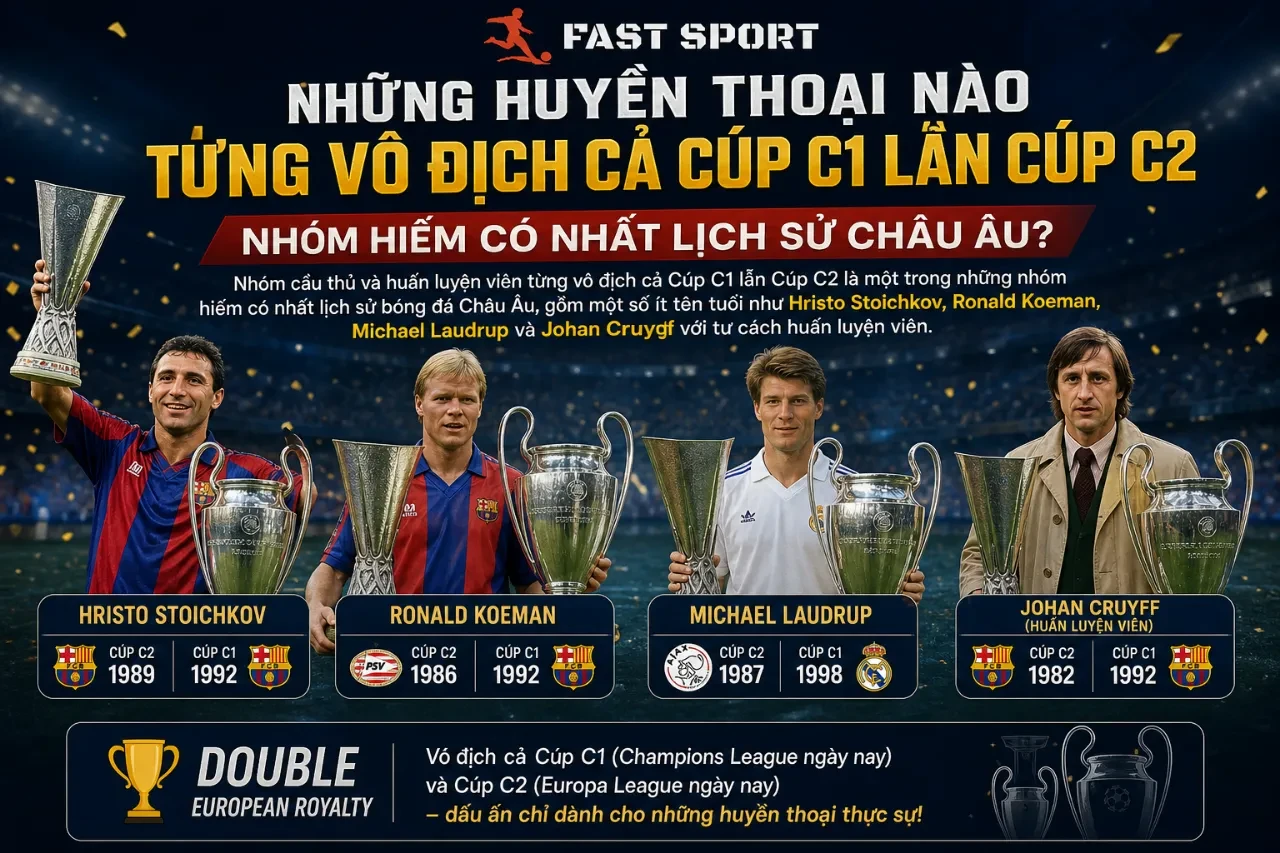 Điểm Danh Những Huyền Thoại & Huấn Luyện Viên Vĩ Đại Từng Ghi Dấu Tại Cúp C2 Châu Âu