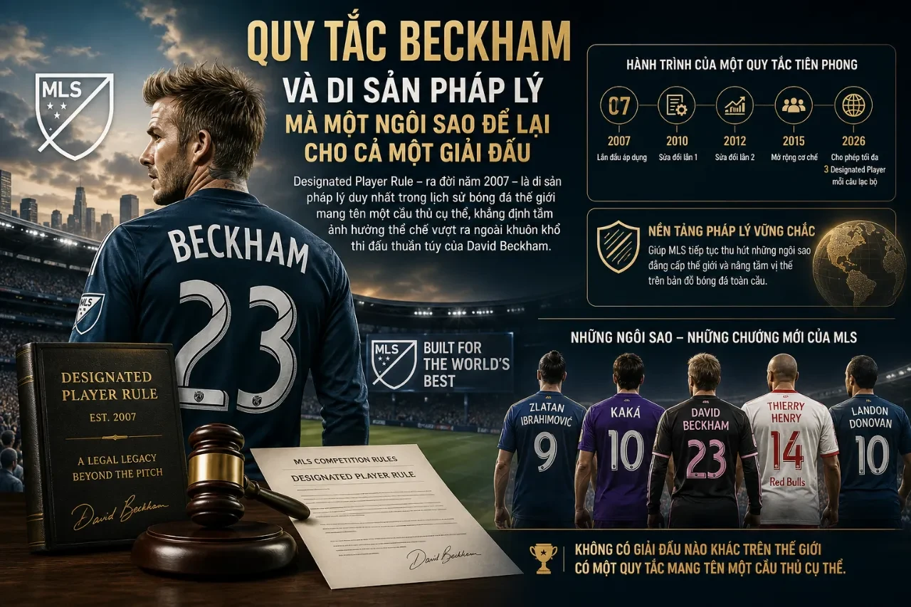 Cơ chế pháp lý đặc thù mang tính biểu tượng lịch sử được khai phá từ thương vụ David Beckham gia nhập giải vô địch Mỹ