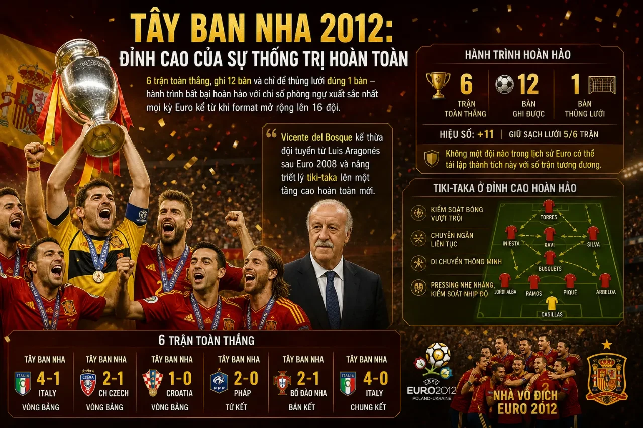 Điểm Lại Những Hành Trình Đăng Quang Bất Bại Vĩ Đại Nhất Lịch Sử Euro: Từ Thống Trị Đến Kỳ Tích