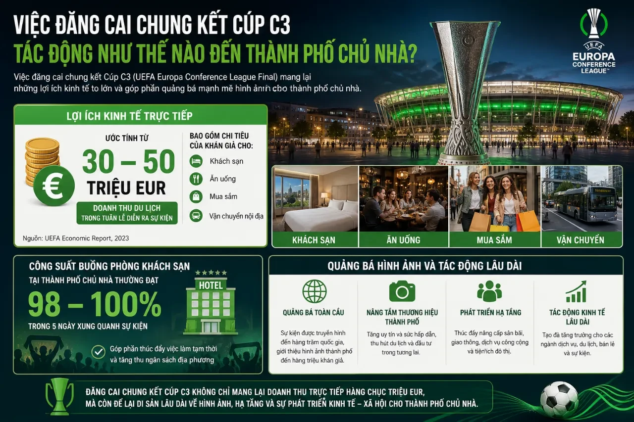 Hoạt động đầu tư nâng cấp cơ sở hạ tầng giao thông công cộng đô thị lâu dài tại thành phố đăng cai trận đấu cúp châu Âu