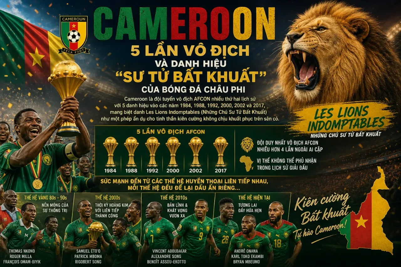 Tổng Hợp Danh Sách Các Đội Tuyển Vô Địch AFCON Nhiều Lần Nhất Từ 1957 Đến 2026