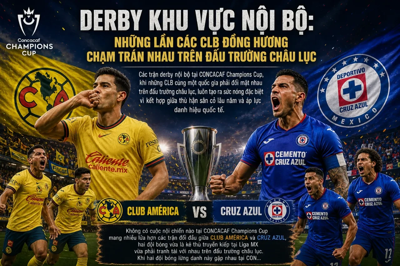 Khán đài rực lửa của các cổ động viên trong một trận siêu kinh điển nội bộ giữa hai câu lạc bộ bóng đá hàng đầu Mexico