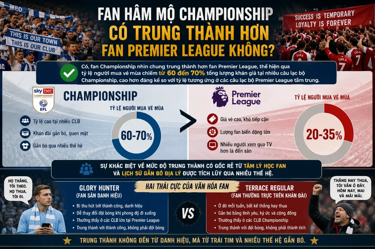 Khám Phá Văn Hóa Cổ Vũ EFL Championship: Bản Sắc Truyền Thống & Sức Cuồng Nhiệt Không Nơi Nào Sánh Được