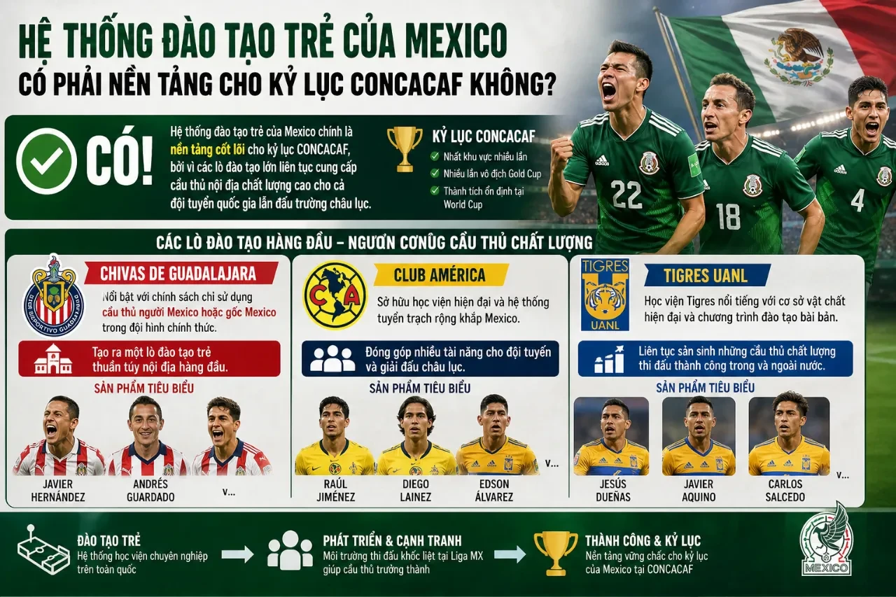 Giải Mã Kỷ Lục Thống Trị Của Bóng Đá Mexico Tại CONCACAF: Từ Gold Cup Đến Champions League