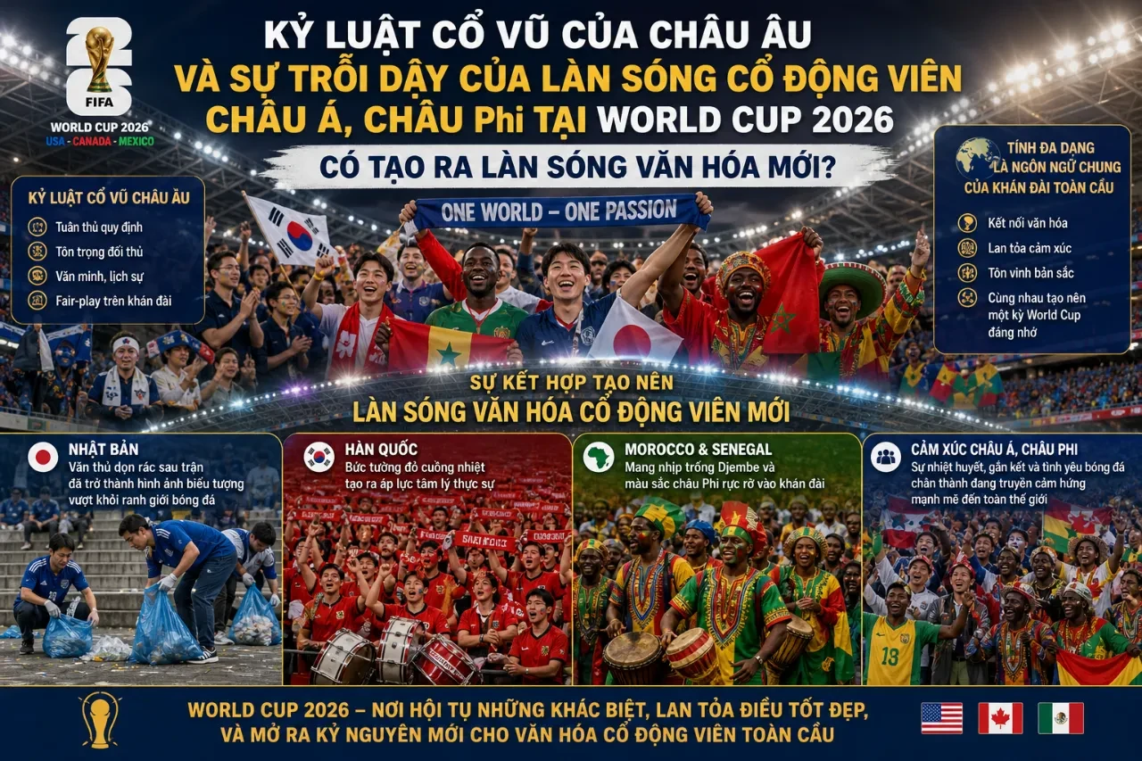 Giải Mã Triết Lý Bóng Đá Hiện Đại: Từ Kỷ Luật Thép đến Samba Rực Lửa — Làn Sóng Văn Hóa Cổ Vũ Độc Đáo của Các Quốc Gia Tham Dự World Cup 2026