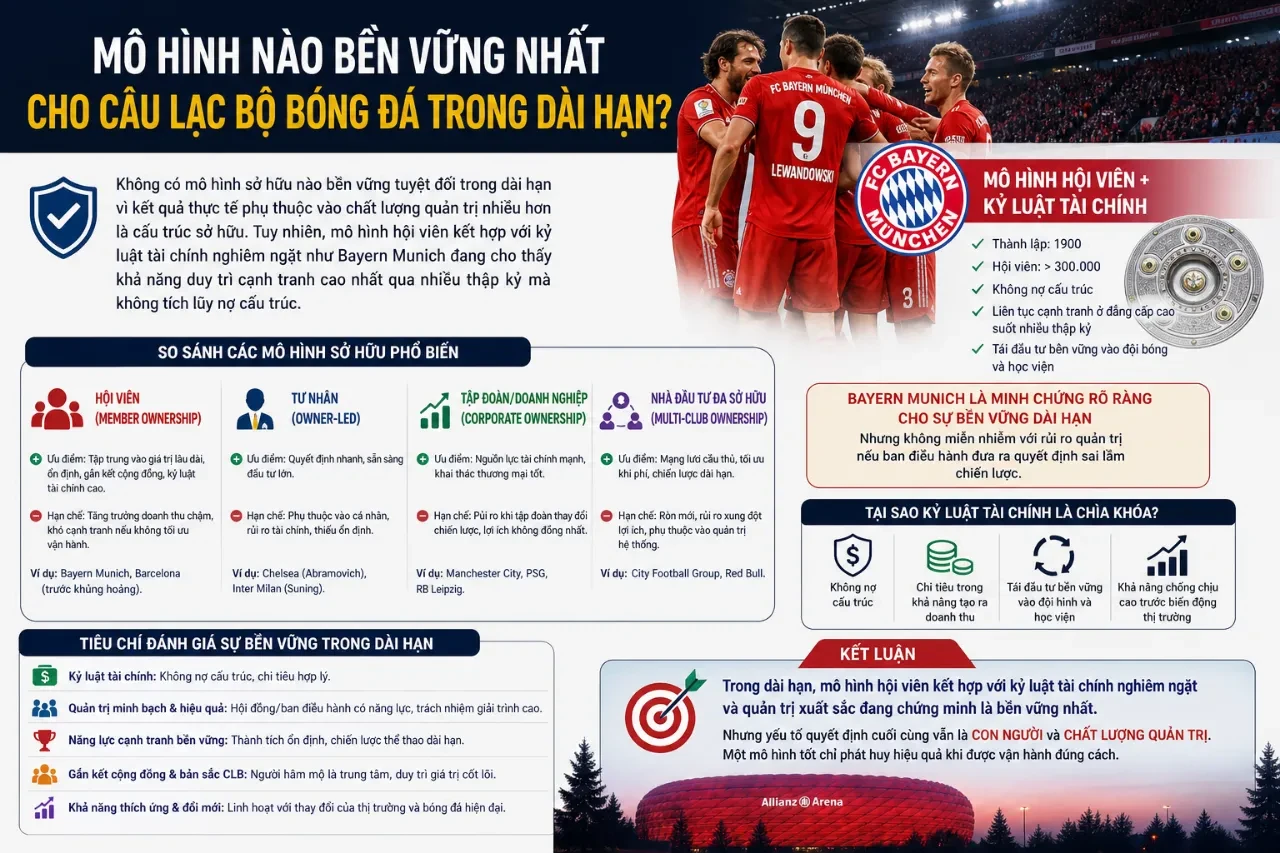 Giải Mã Mô Hình Vận Hành Tài Chính và Cấu Trúc Sở Hữu Câu Lạc Bộ Bóng Đá: Ai Kiểm Soát, Tiền Từ Đâu Ra?