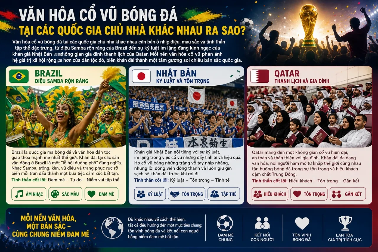Khám Phá Hệ Thống Sân Vận Động Đăng Cai và Bản Sắc Văn Hóa Bóng Đá Tại Các Quốc Gia Chủ Nhà
