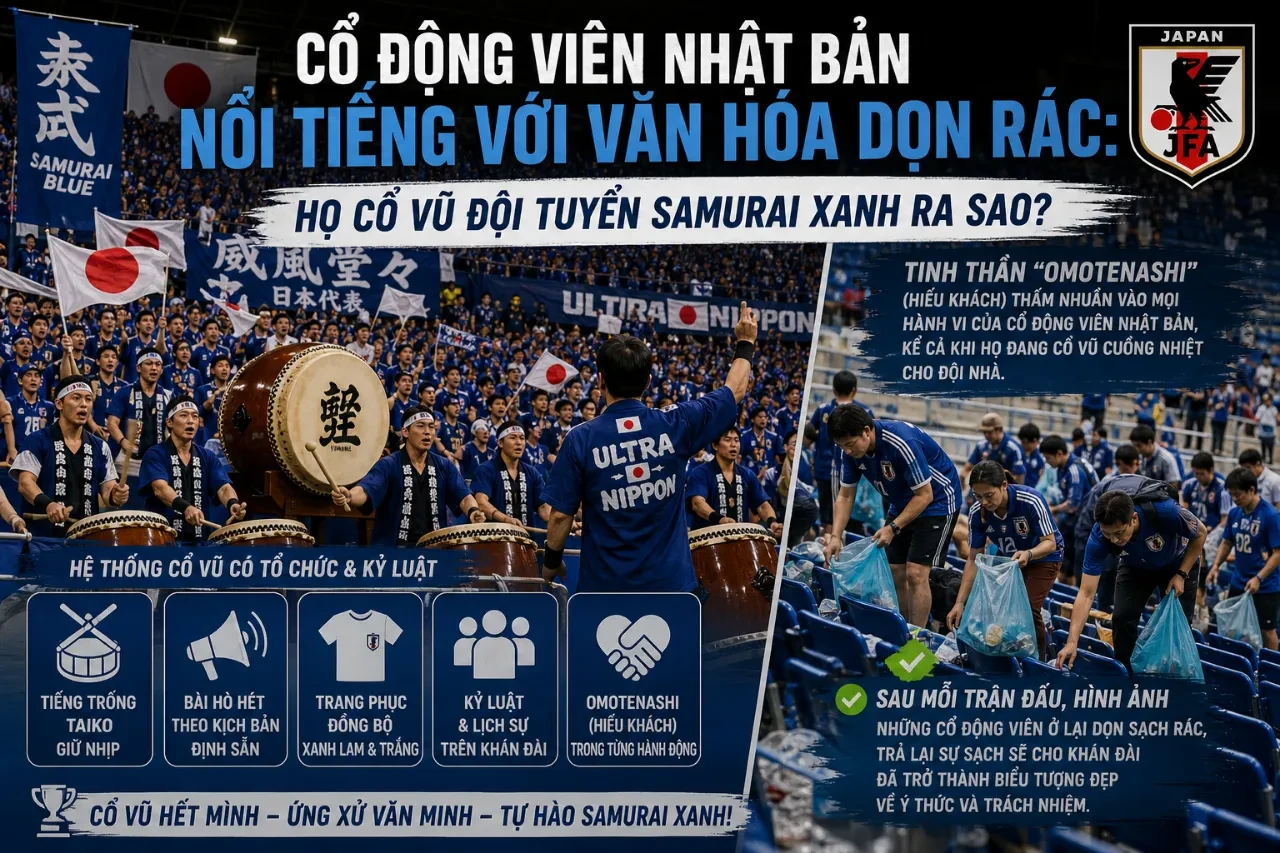 Giải Mã Triết Lý Bóng Đá và Bản Sắc Cổ Động Viên Tại AFC Asian Cup: Từ Samurai Xanh Đến Chiến Binh Sa Mạc