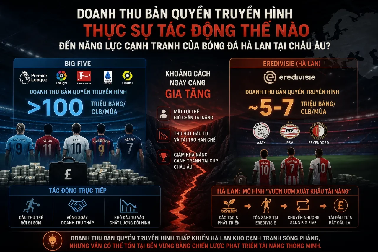 Giải Mã Cơ Cấu Quản Trị & Bản Quyền Truyền Hình Eredivisie: Từ KNVB Đến Hợp Đồng Tỷ Euro