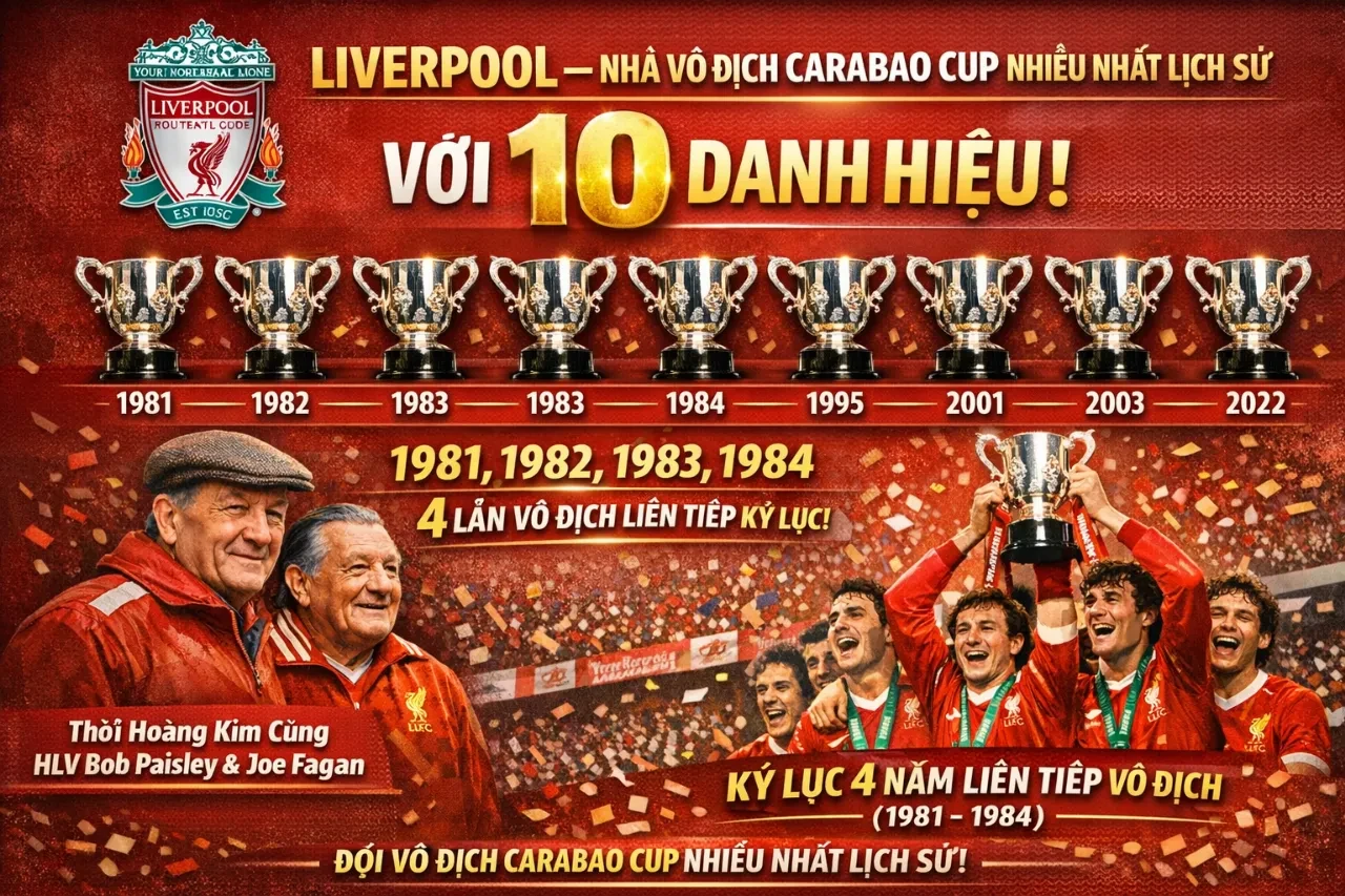 Đội trưởng câu lạc bộ Liverpool kiêu hãnh nâng cao cúp vô địch liên đoàn Anh