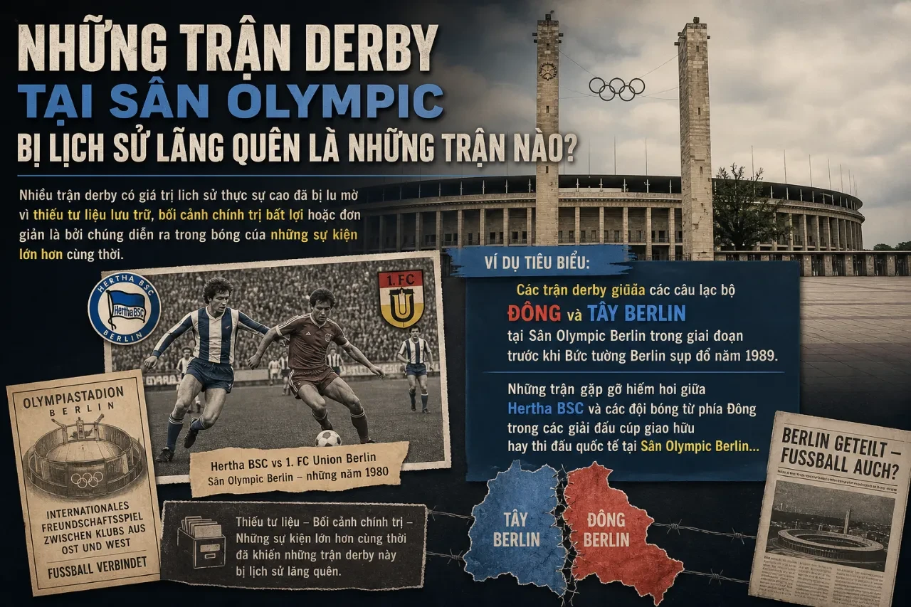 Bên ngoài kiến trúc cổ kính hào hùng của một sân vận động mang tên Olympic tại châu Âu