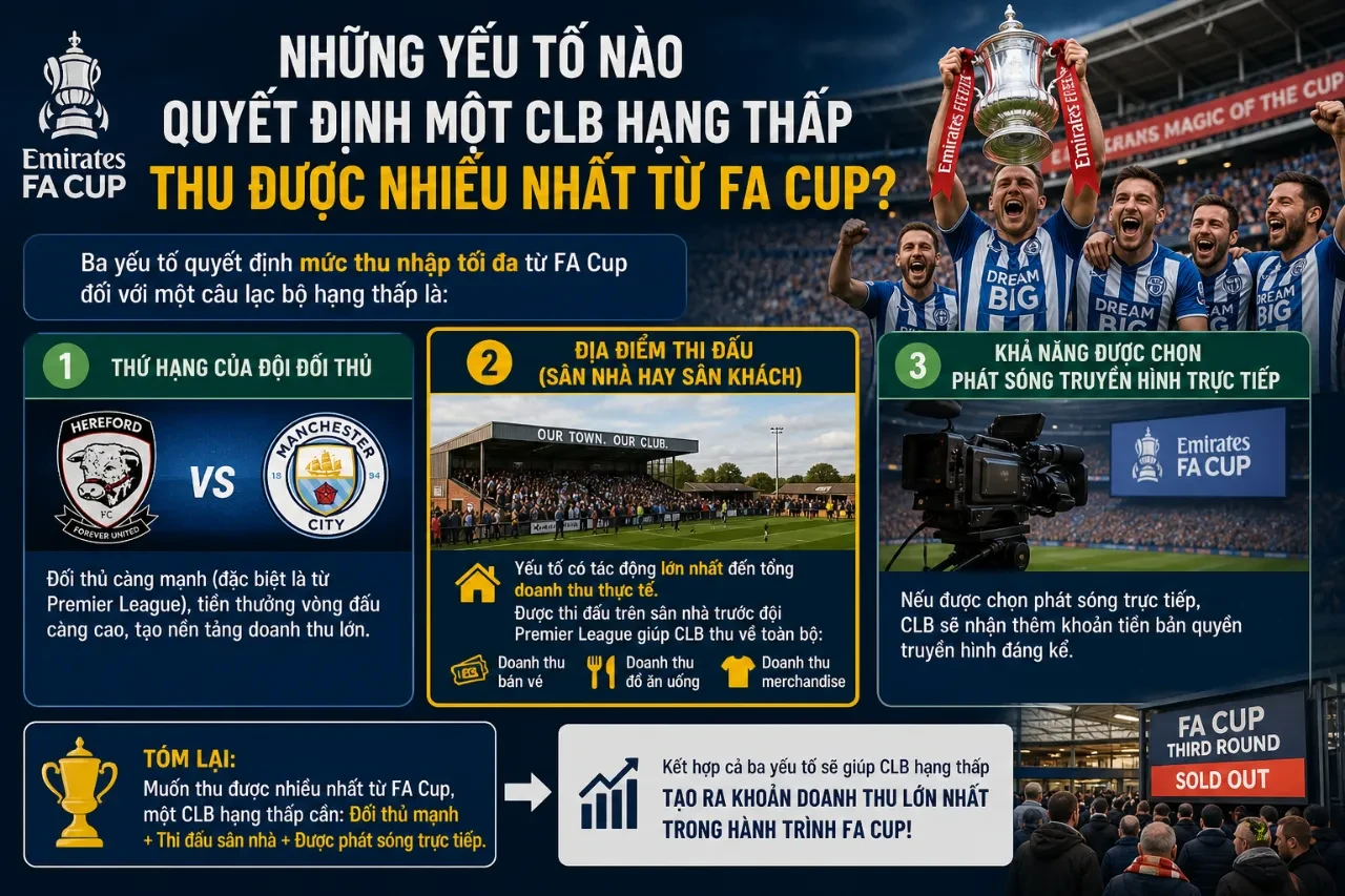 Giải Mã Cơ Chế Tài Chính FA Cup: Tiền Thưởng, Bản Quyền Truyền Hình & Giá Trị Thương Mại Cho Các Câu Lạc Bộ
