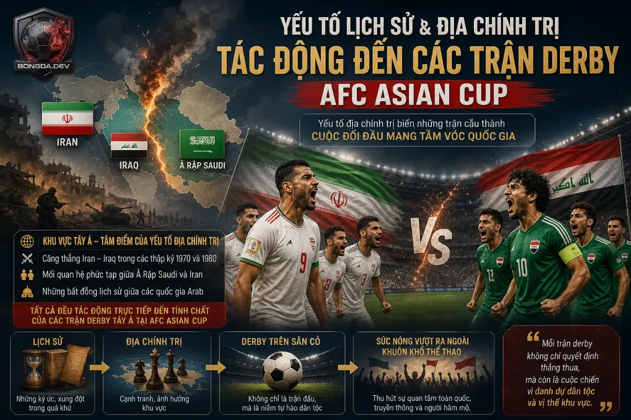 Yếu tố địa chính trị tác động đến các trận kình địch Asian Cup