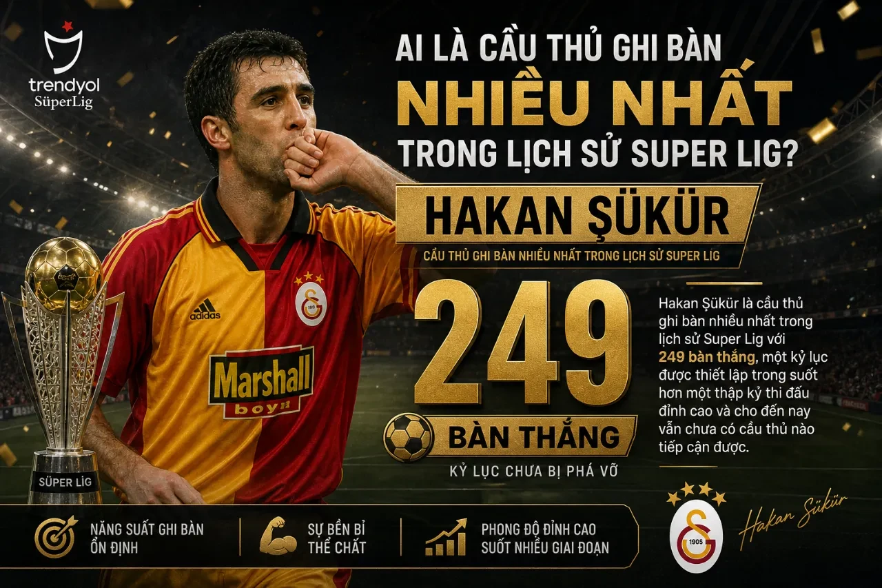 Ai là cầu thủ ghi bàn nhiều nhất trong lịch sử Super Lig?