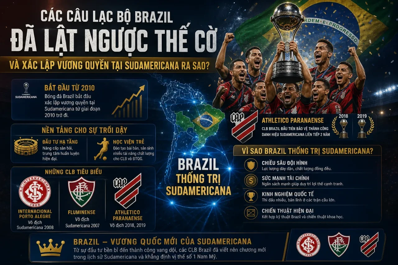 Đội hình câu lạc bộ Brazil nâng cao chiếc cúp vô địch trong lễ đăng quang hoành tráng