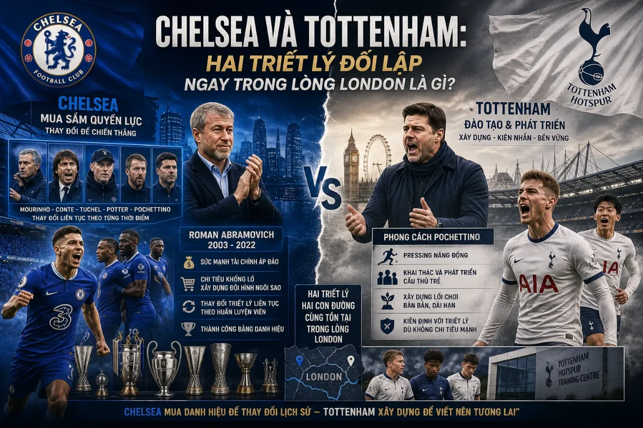 Trận derby thành London căng thẳng giữa Chelsea và Tottenham Hotspur tại giải Ngoại Hạng Anh