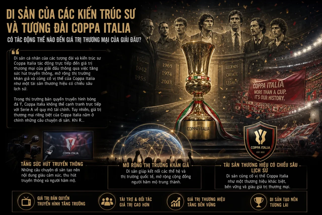 Bản quyền truyền hình và giá trị kinh tế thương mại của cúp bóng đá quốc gia Ý