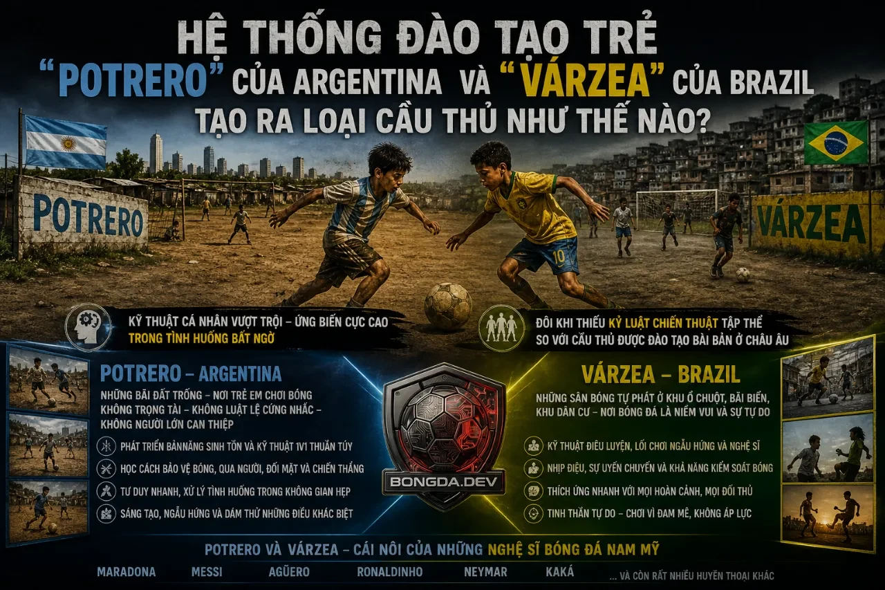 Trẻ em chơi bóng tự do trên những sân cỏ tự phát nghèo nàn tại khu ổ chuột Nam Mỹ