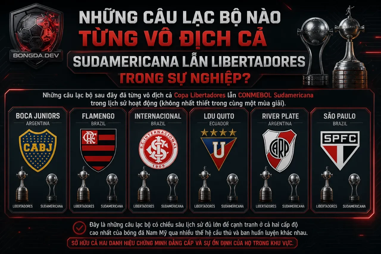 Bảng Vàng CONMEBOL Sudamericana: Danh Sách Đầy Đủ Các Câu Lạc Bộ Đăng Quang Từ 2002 Đến Nay