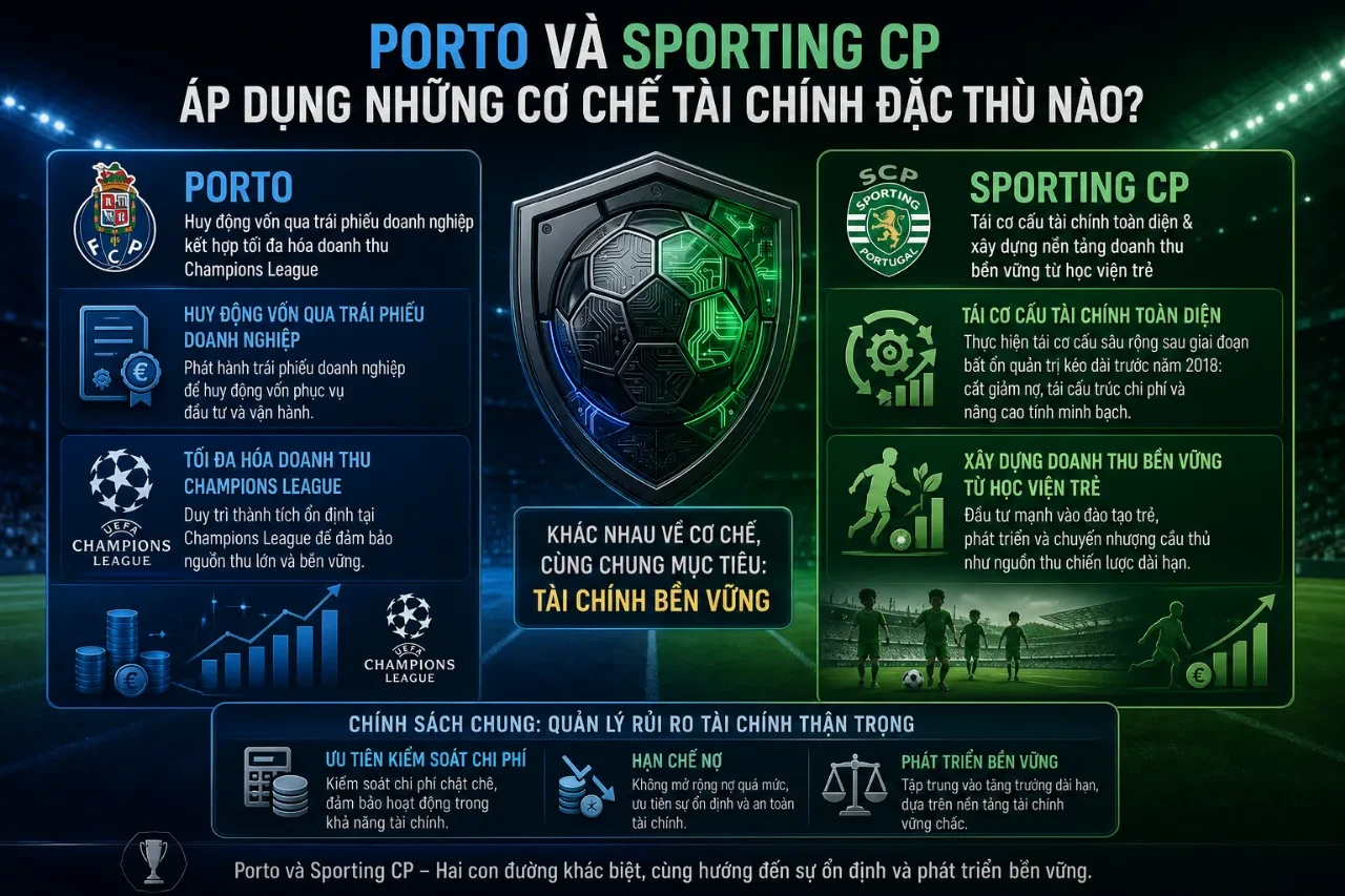 Hệ thống sân tập hiện đại phục vụ công tác đào tạo và phát triển tài chính của Porto
