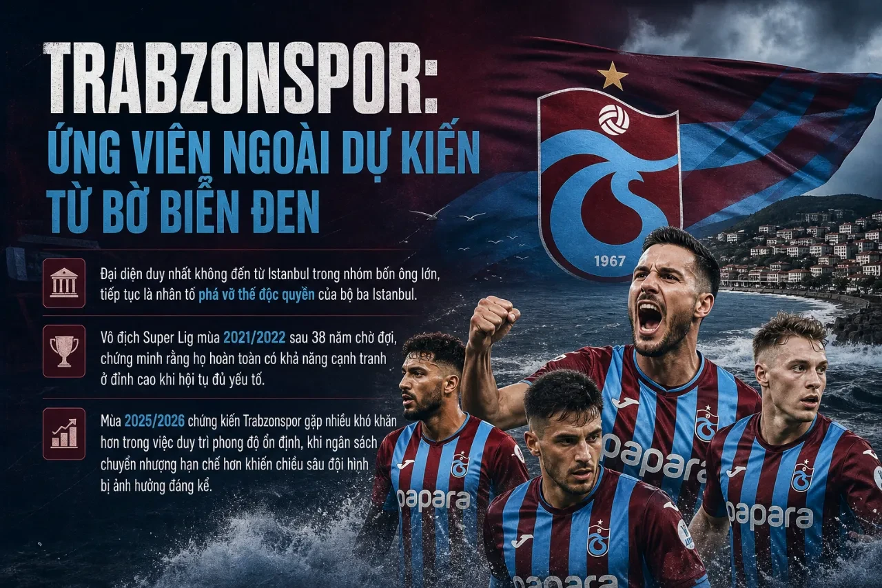 Hàng phòng ngự khối thấp kiên cường của Trabzonspor chống đỡ pha hãm thành