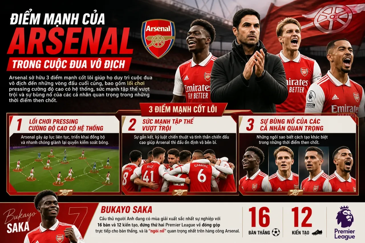 Điểm Mạnh Của Arsenal Trong Cuộc Đua Vô Địch